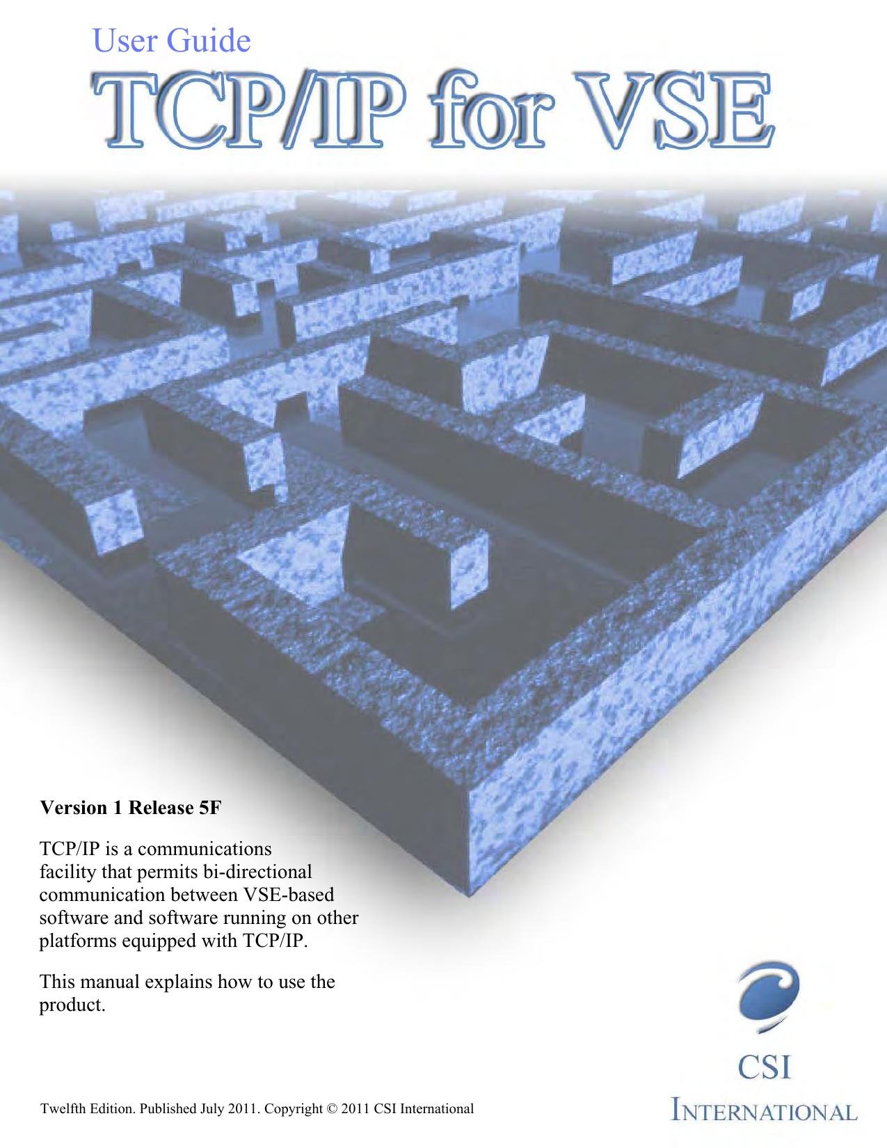 TCP/IP for VSE: User Guide