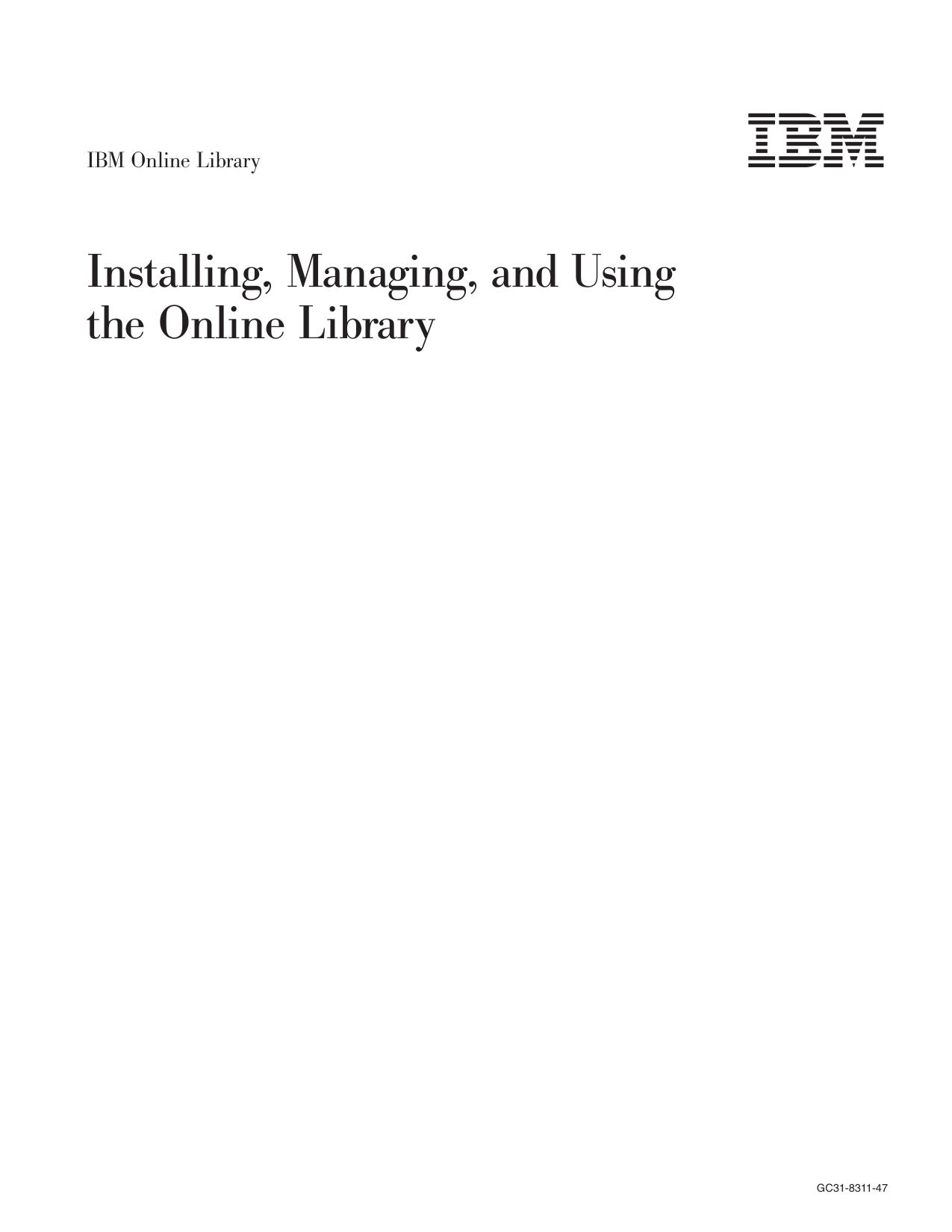 Installing, Managing, and Using the Online Library