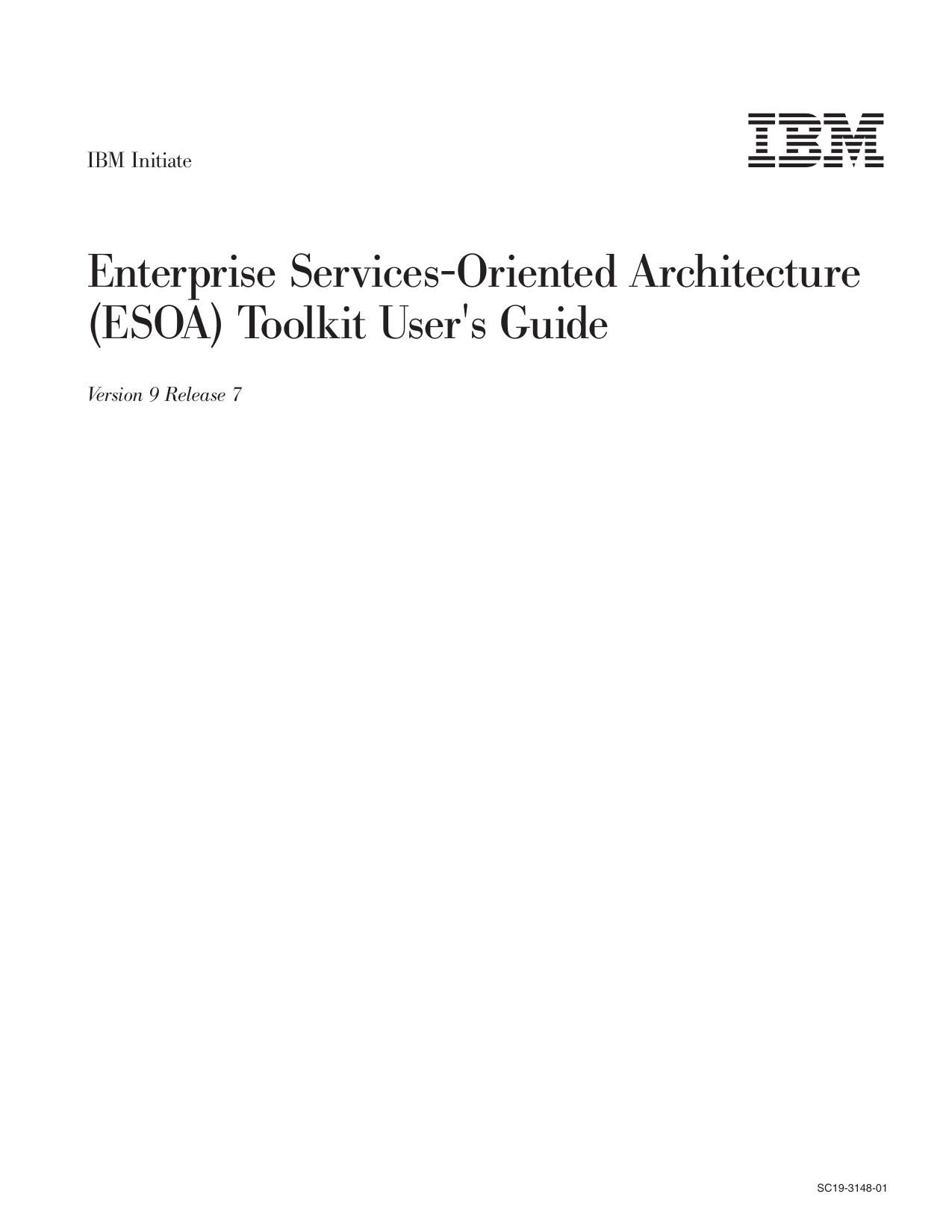 Enterprise Services-Oriented Architecture (ESOA) Toolkit User's Guide