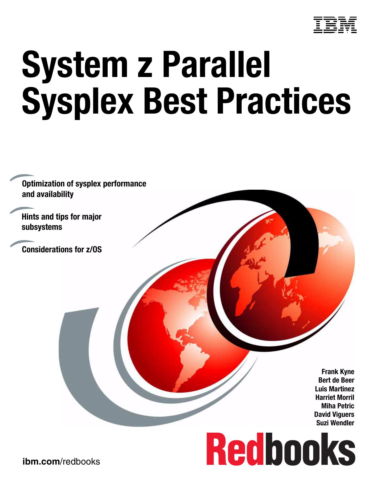 System z Parallel Sysplex Best Practices