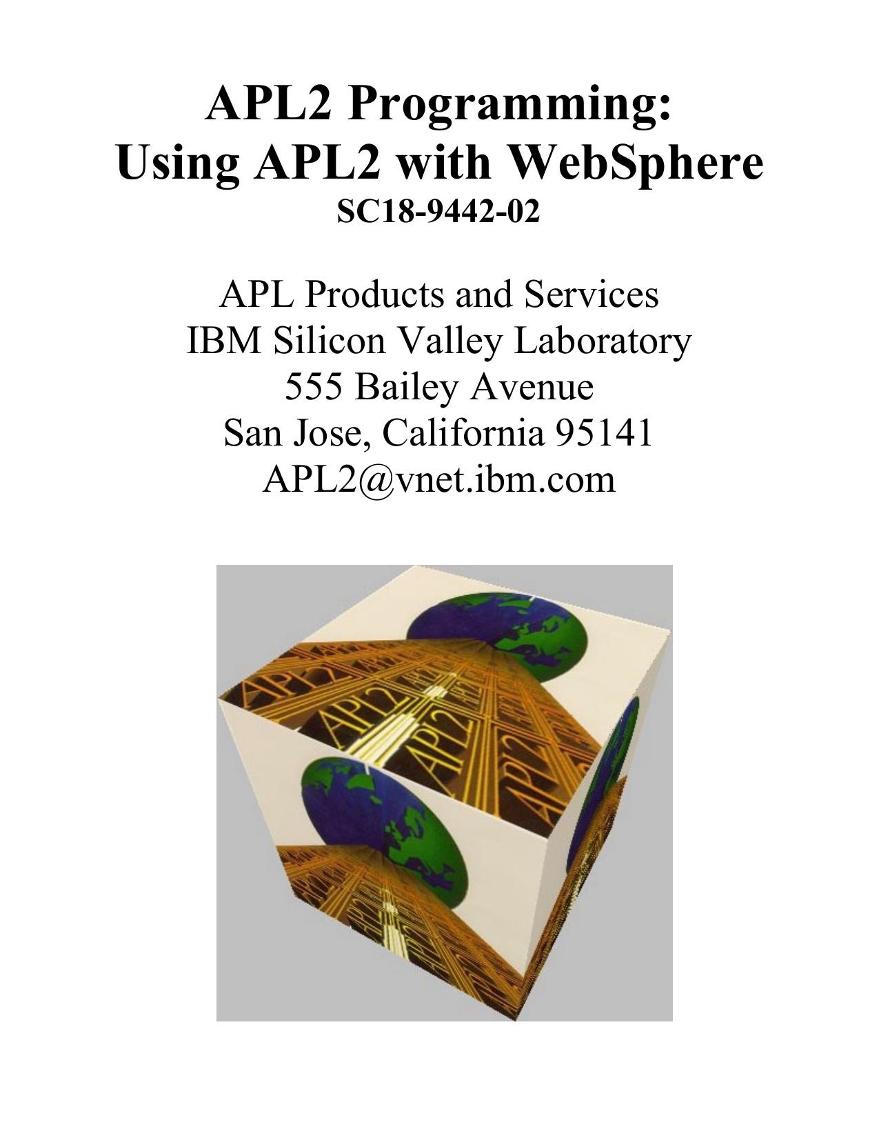 Using APL2 with WebSphere