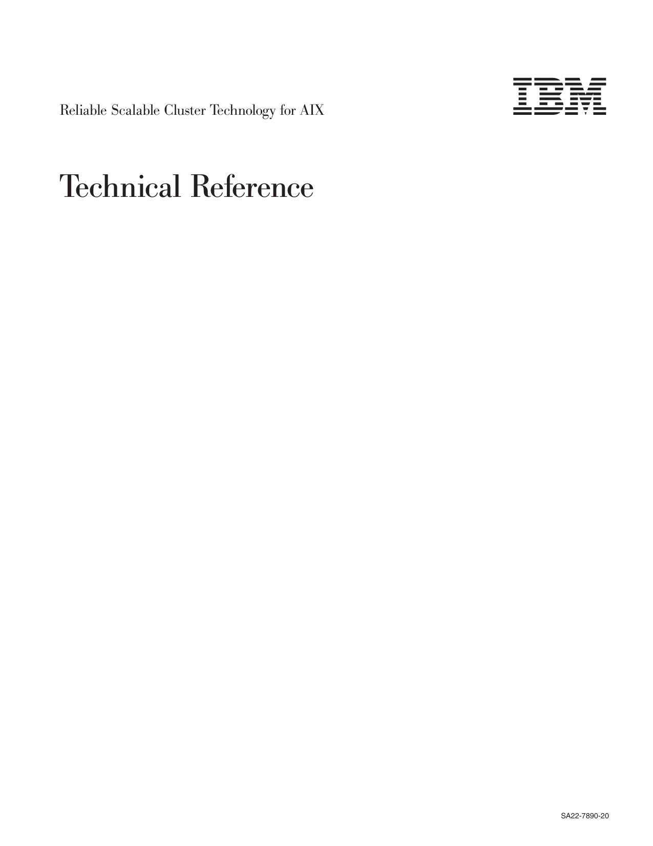 IBM RSCT for AIX: Technical Reference
