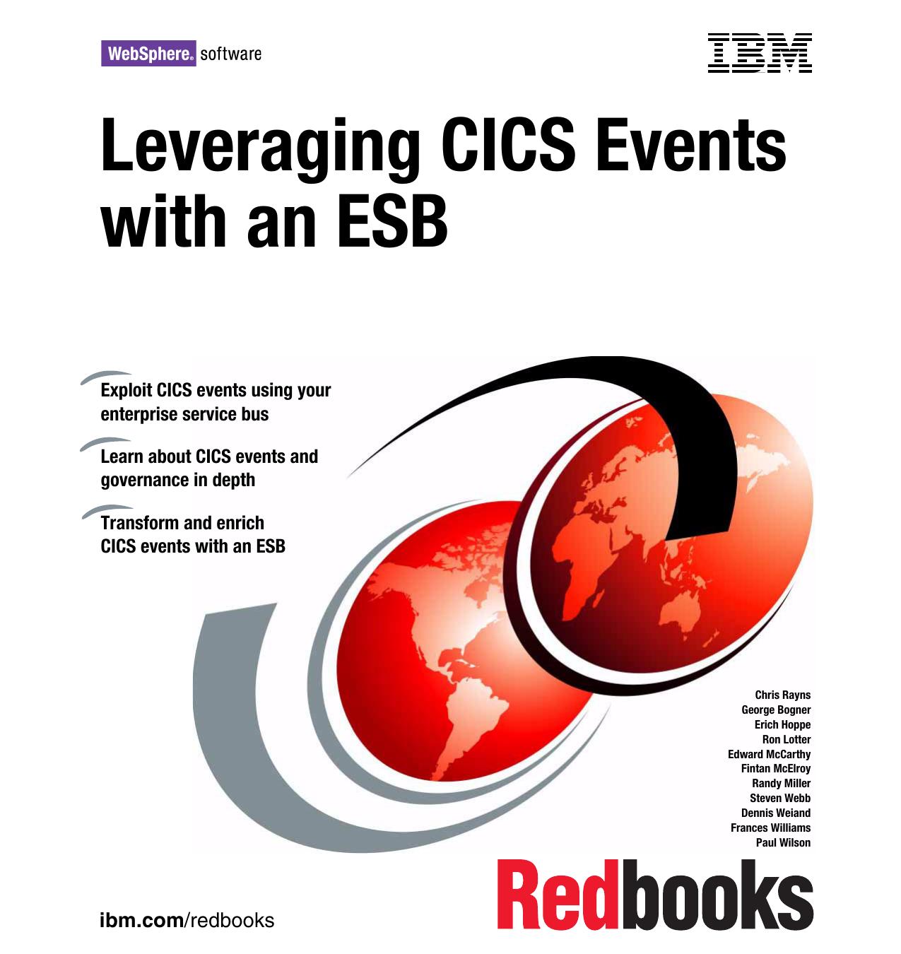 Using CICS Events with an IBM WebSphere Enterprise Service Bus