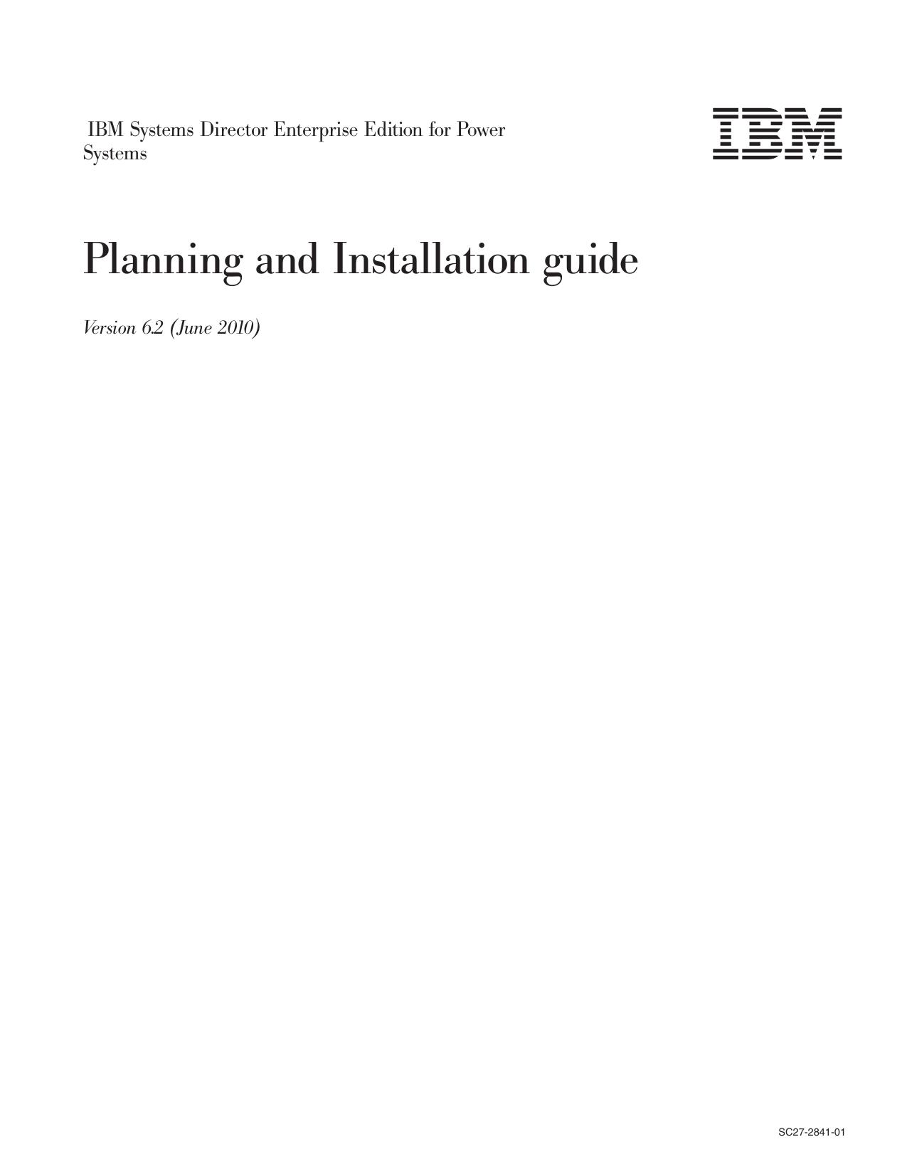 IBM Systems Director Enterprise Edition for Power Systems: Planning and Installation guide
