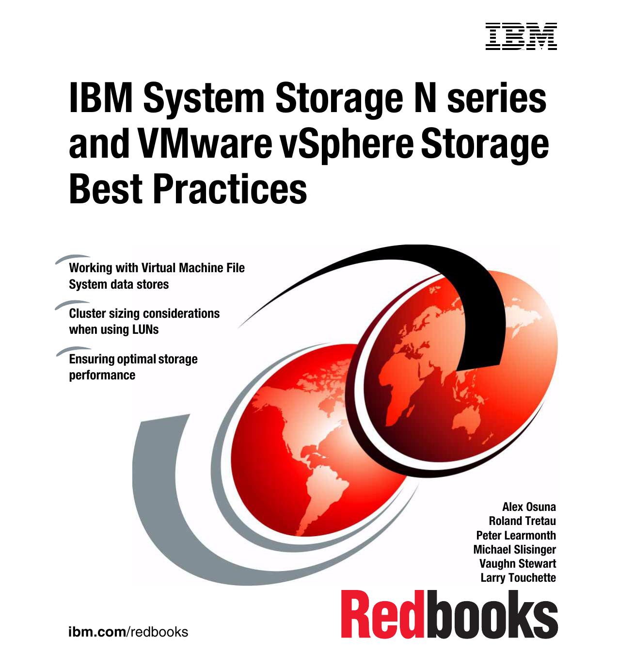 IBM System Storage N series and VMware vSphere Storage Best Practices
