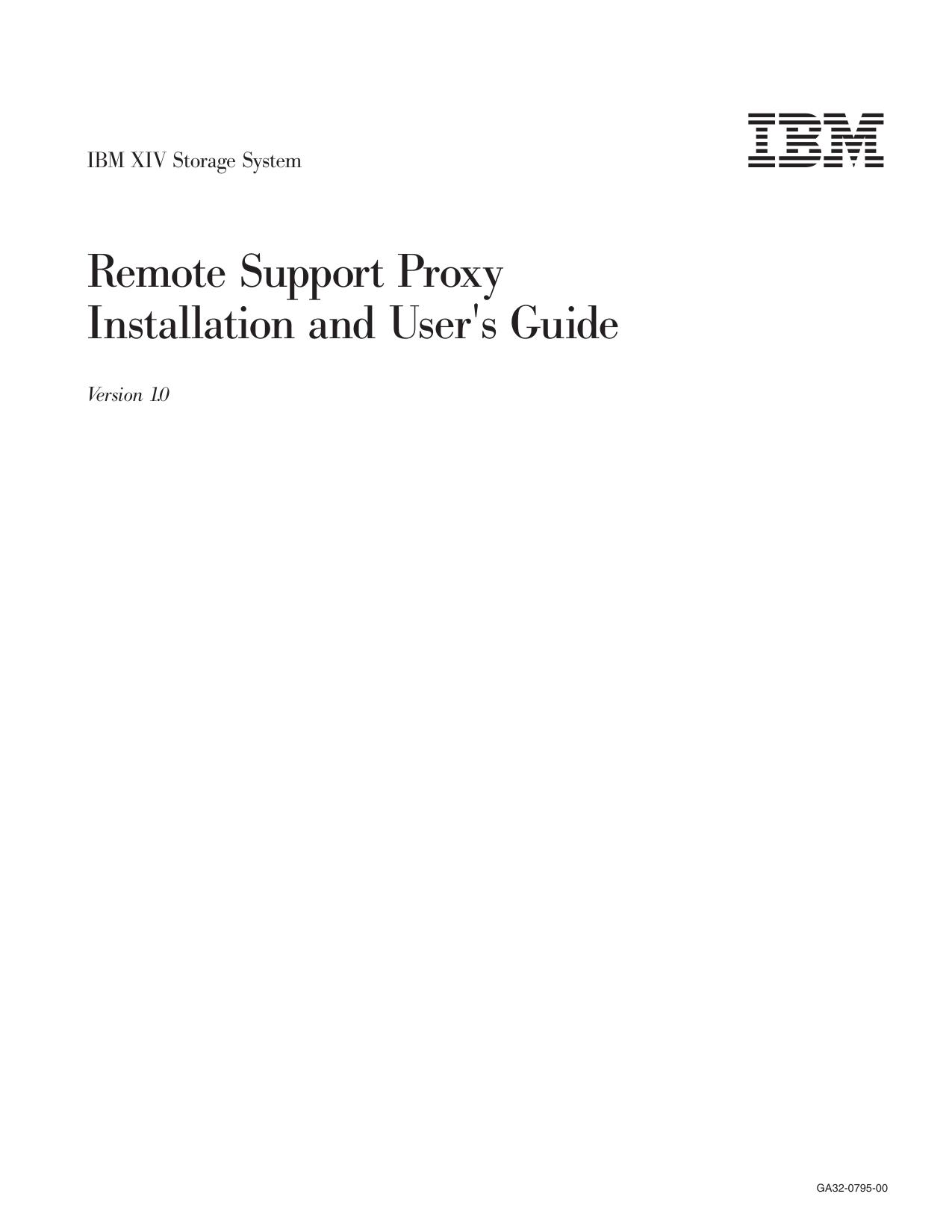 IBM XIV Remote Support Proxy