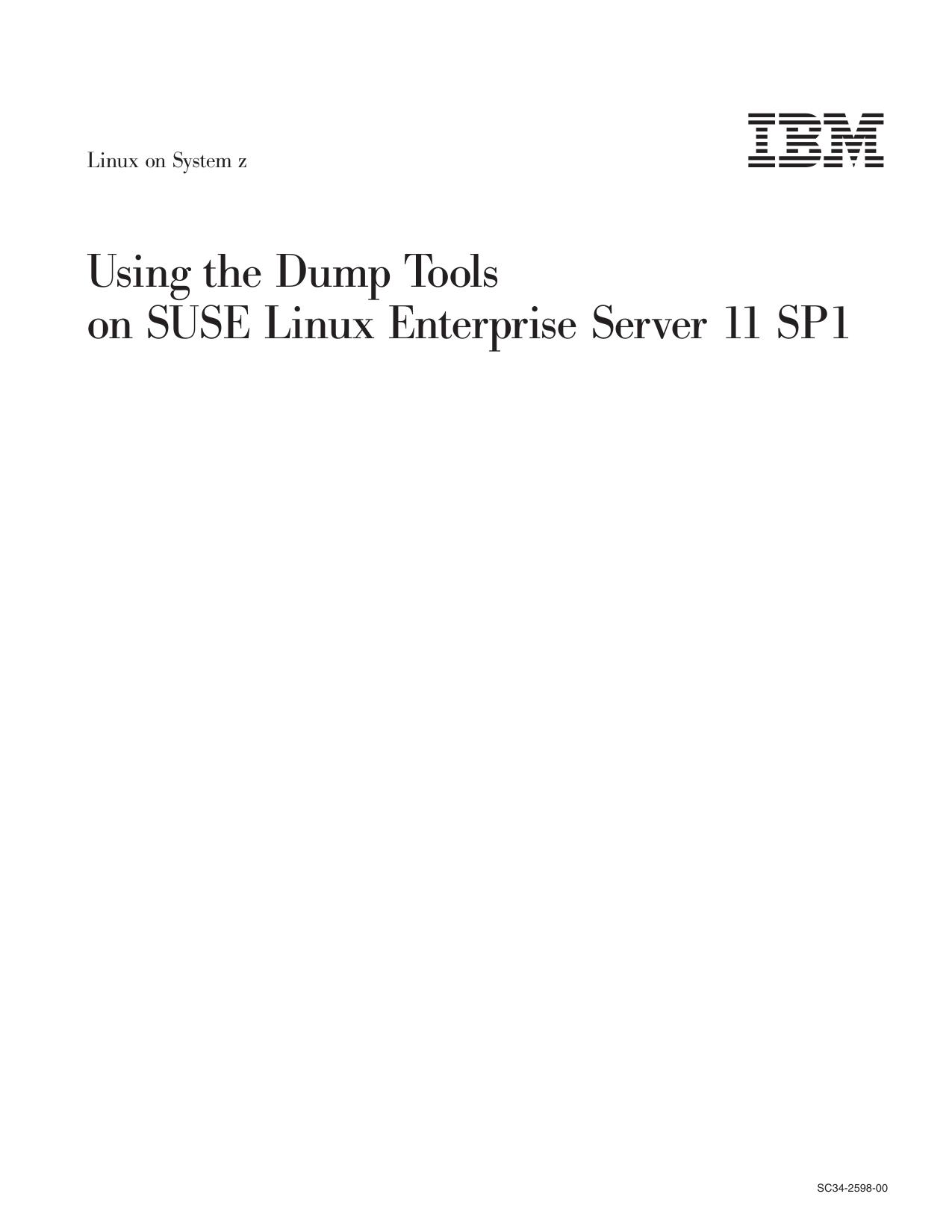 Using the Dump Tools on SLES 11 SP1