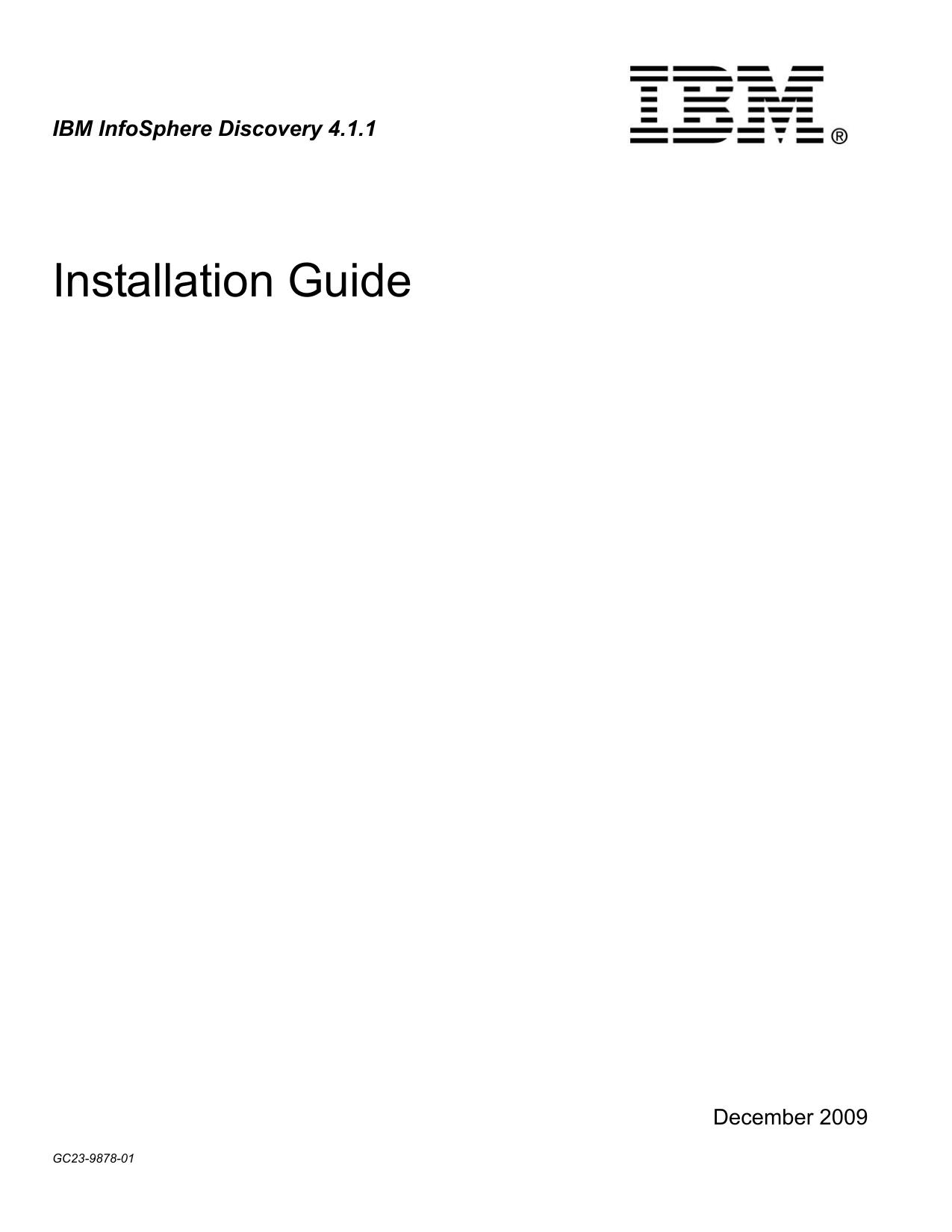 IBM InfoSphere Discovery 4.1.1 Installation Guide