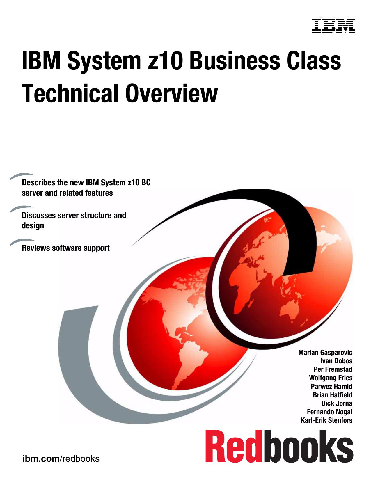 IBM System z10 Business Class Technical Overview