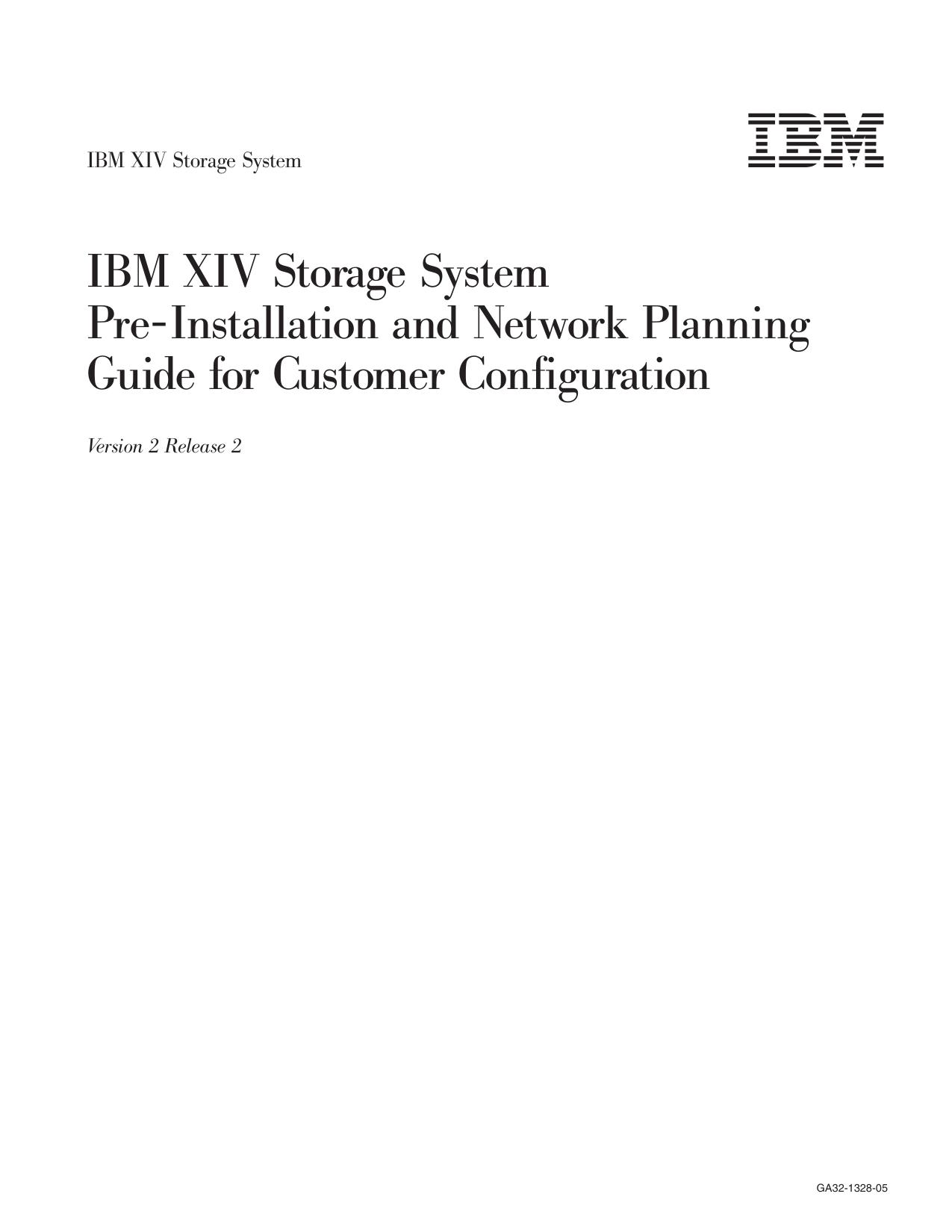 IBM XIV Storage System: Pre-Installation and Network Planning Guide