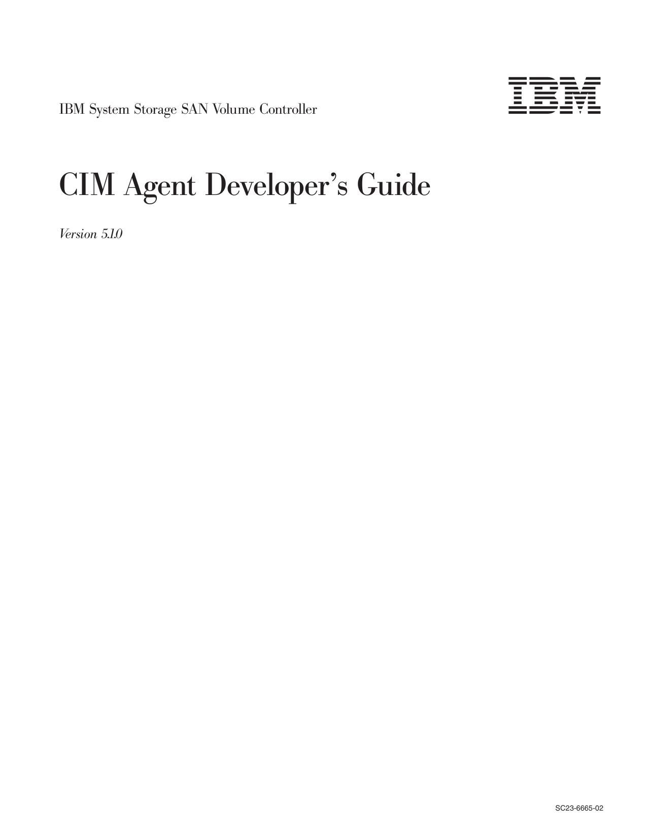 SAN Volume Controller CIM Agent Developer's Guide