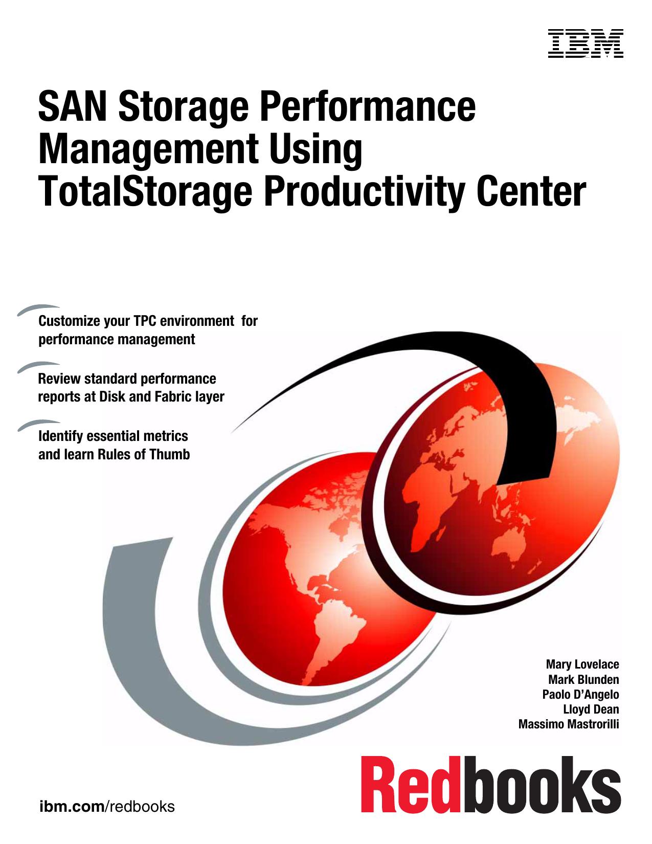 SAN Storage Subsystem Performance Management Using TPC