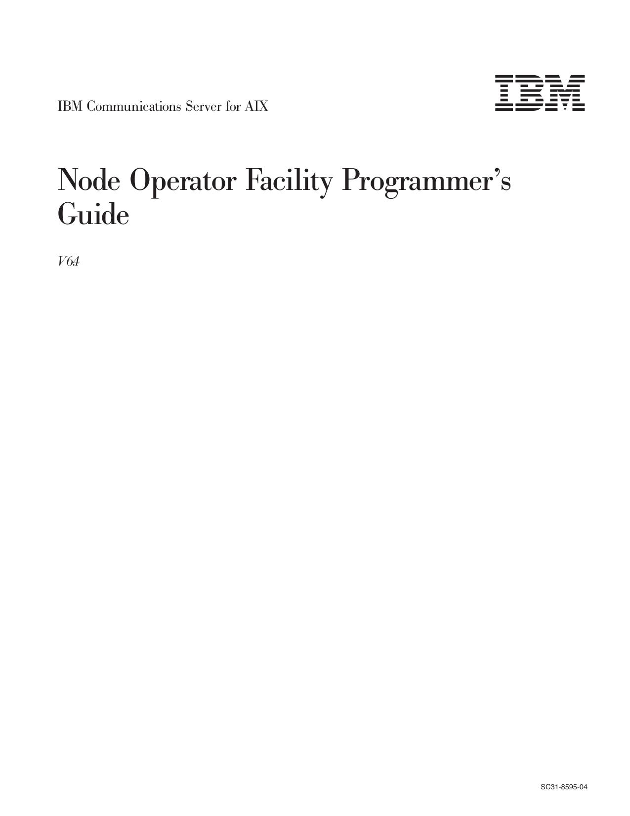 IBM Communications Server for AIX NOF Programmer's Guide