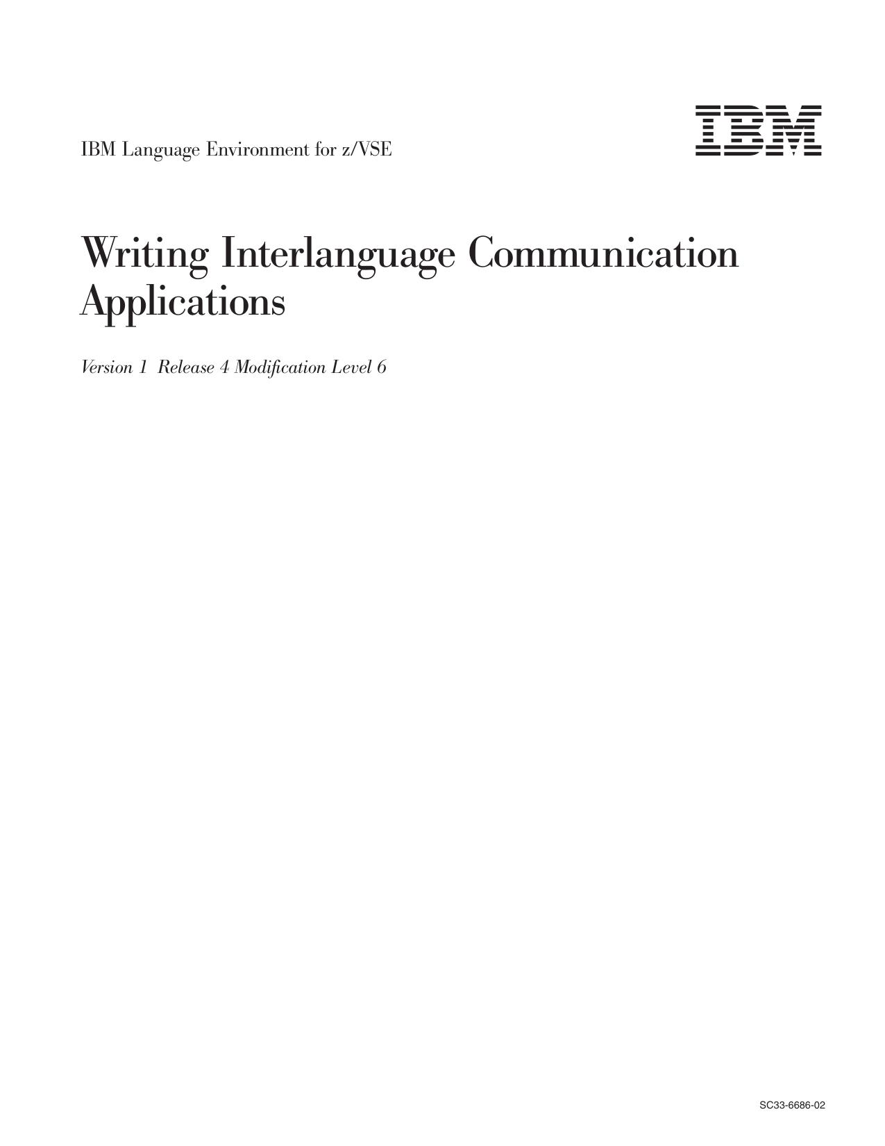 LE/VSE V1R4.6 Writing ILC Applications