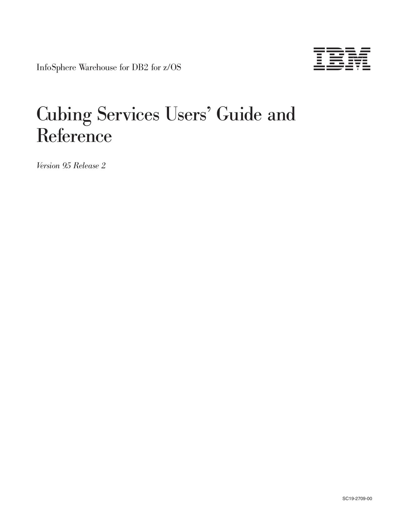 Cubing Services Users' Guide and Reference