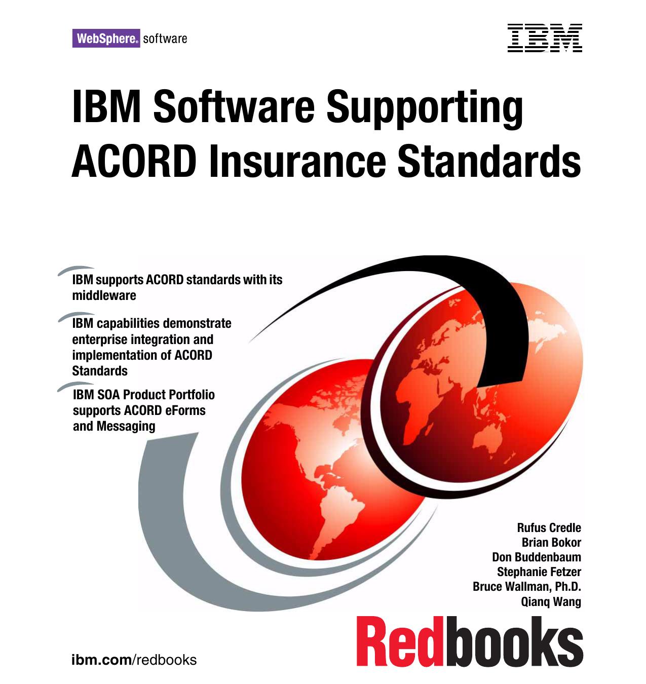IBM Software Supporting ACORD Insurance Standards