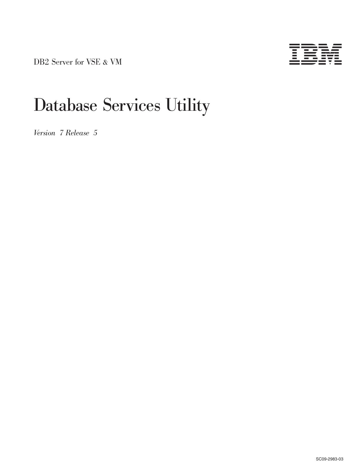 Database Services Utility