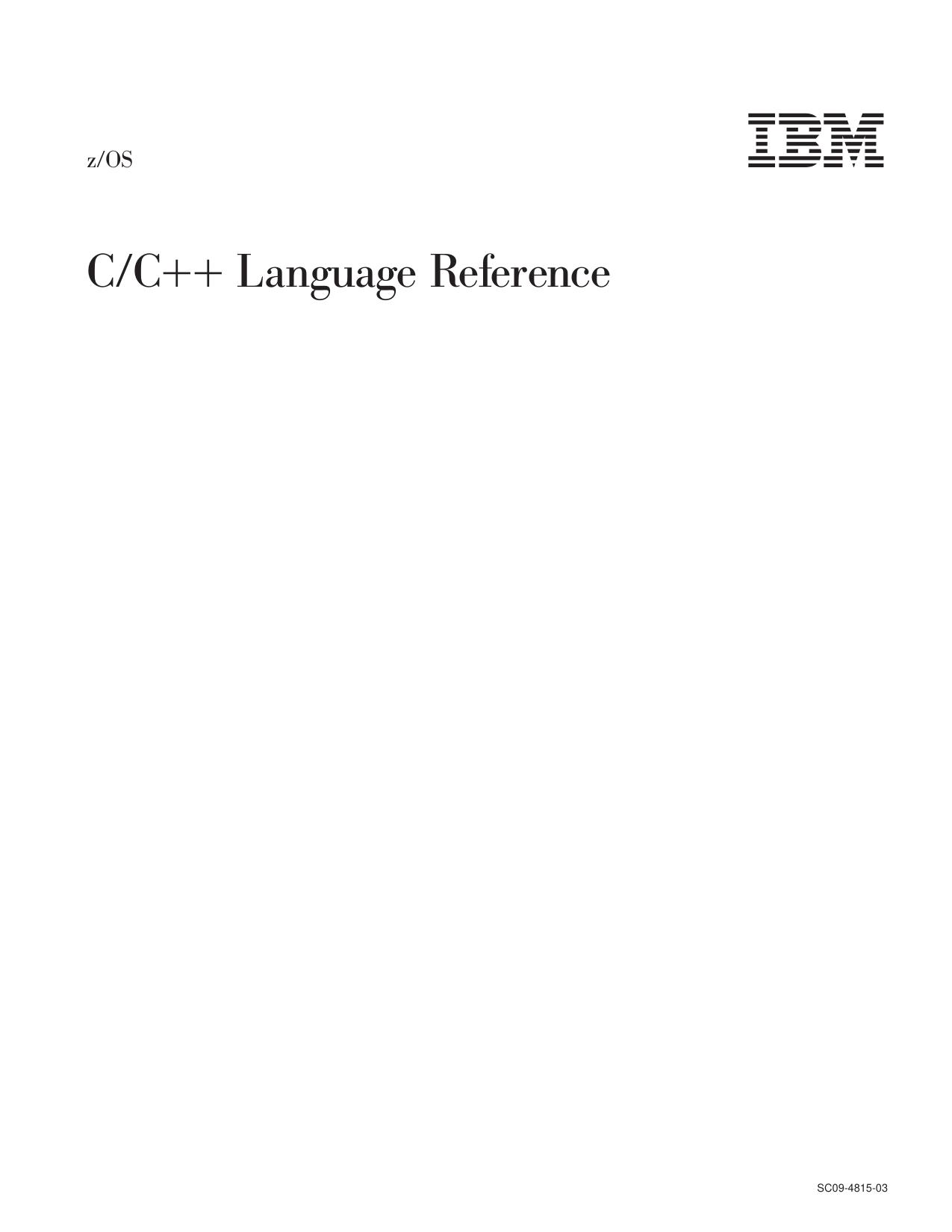 C/C++ Language Reference