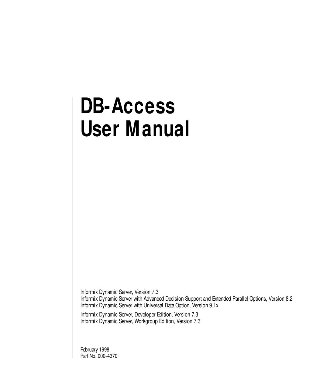 DB-Access User Manual