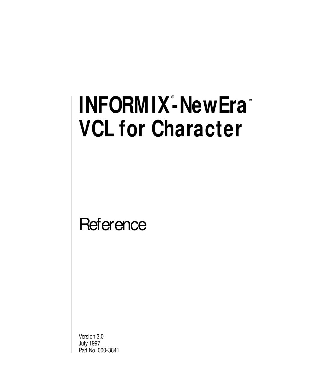 NewEra VCL for Character Reference