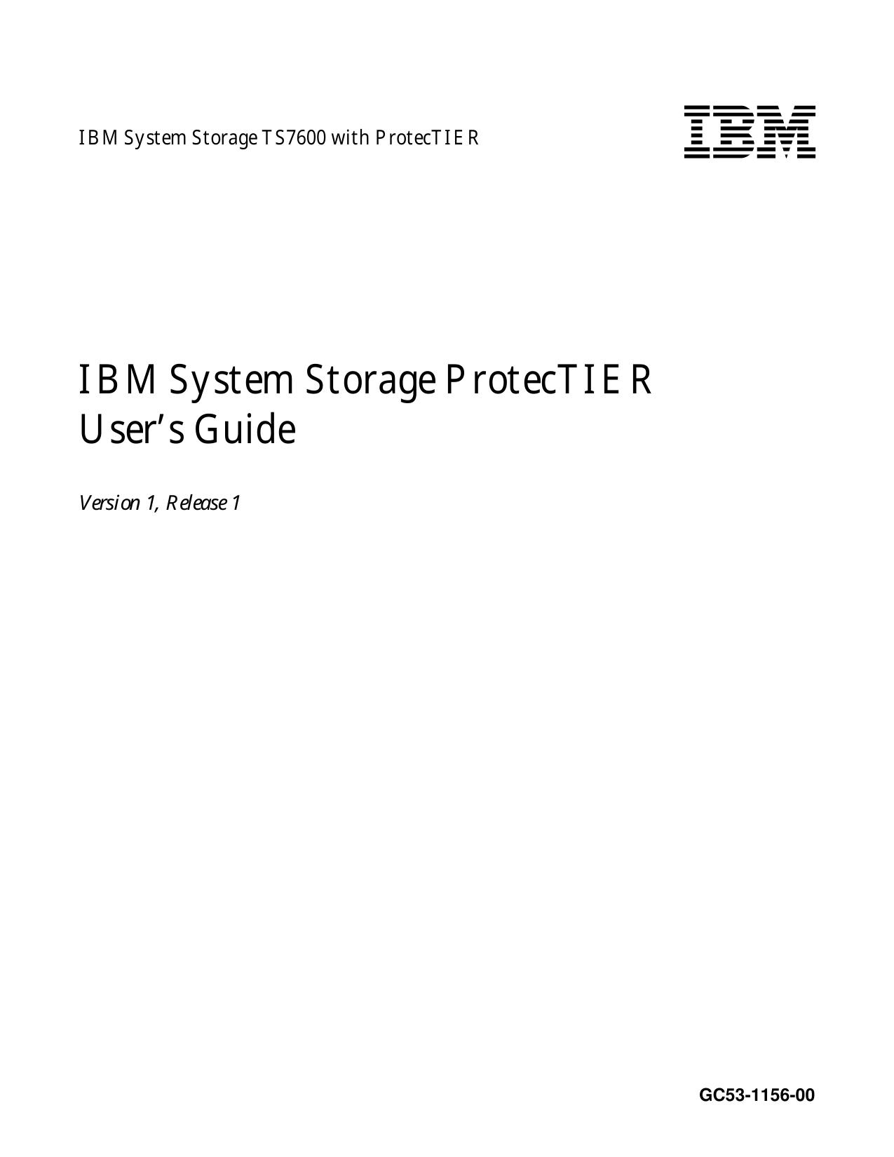 IBM System Storage TS7600 with ProtecTIER User's Guide