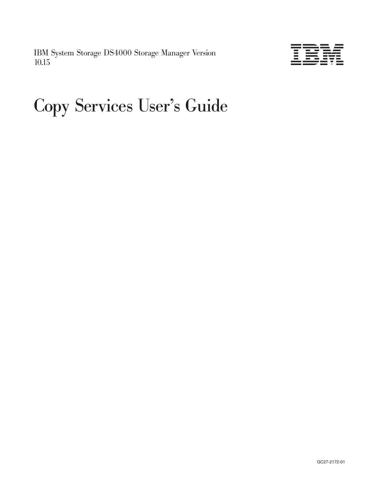 IBM System Storage DS4000 Storage Manager Copy Services User's Guide