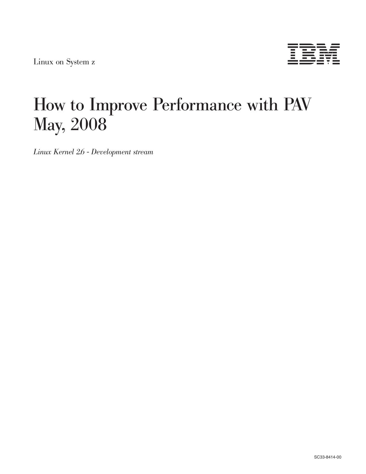 How to Improve Performance with PAV - May, 2008
