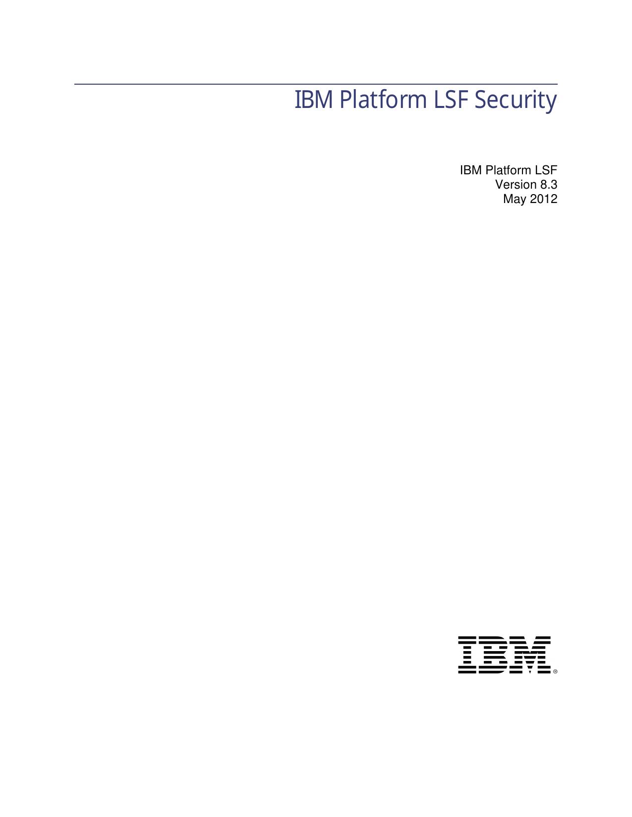 IBM Platform LSF Security