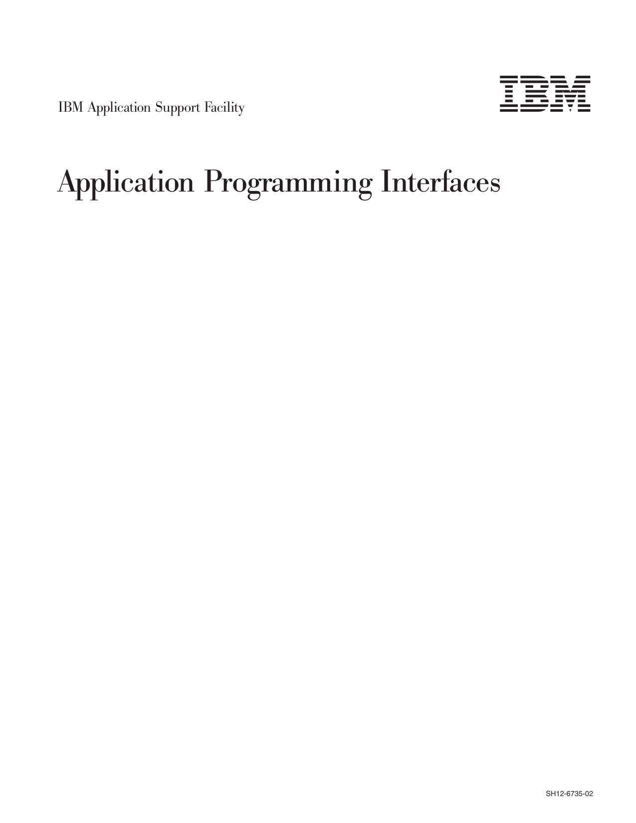ASF Application Programming Interfaces