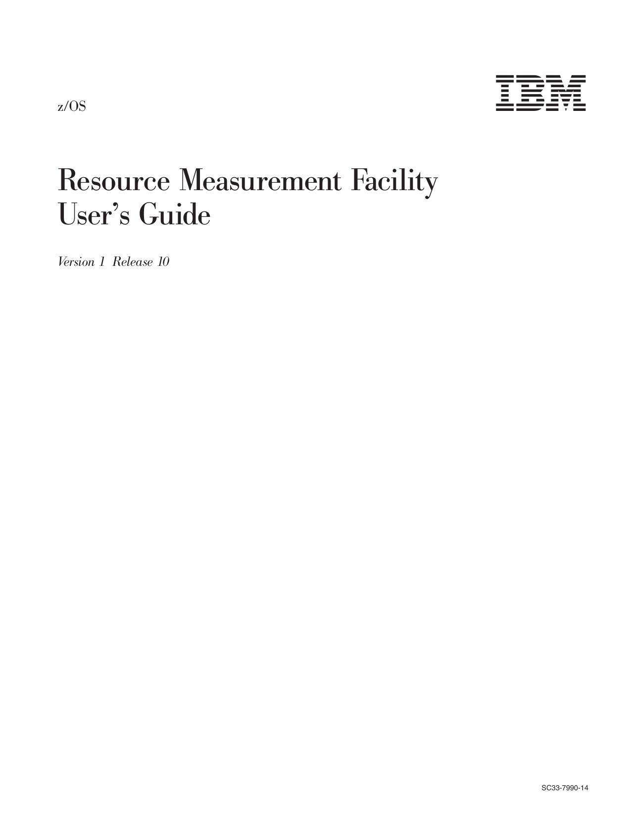 z/OS V1R10.0 RMF User's Guide