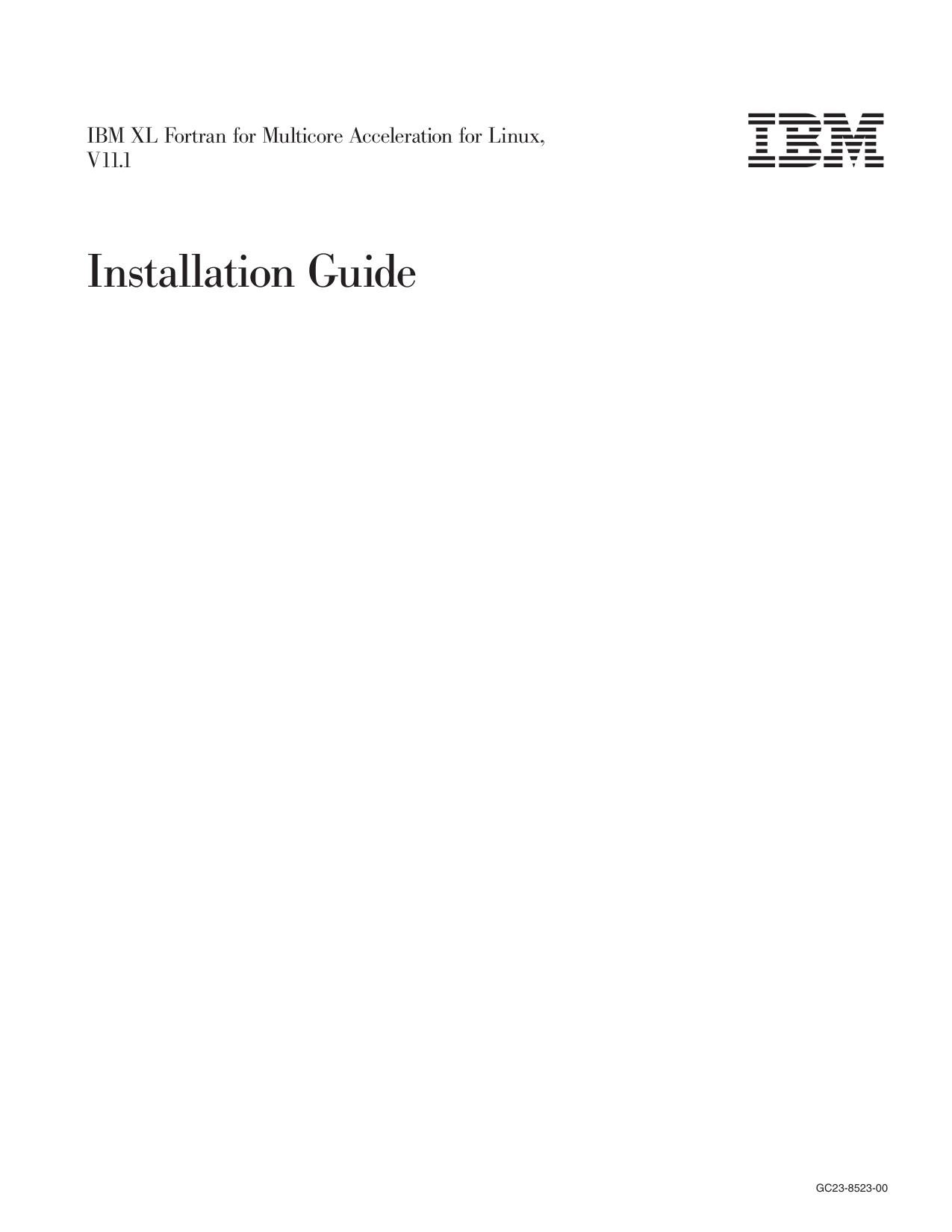 XL Fortran Installation Guide