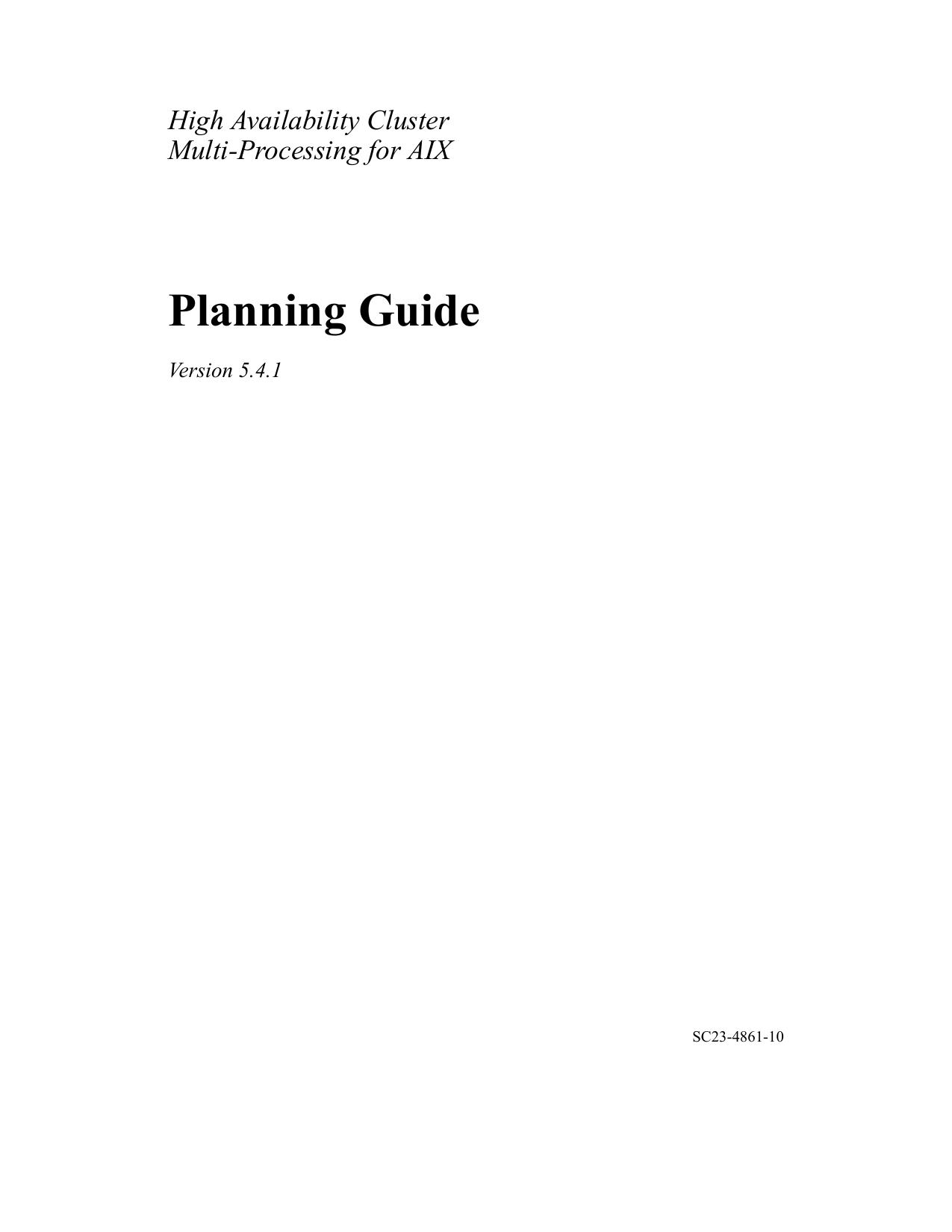 HACMP Planning and Installation Guide