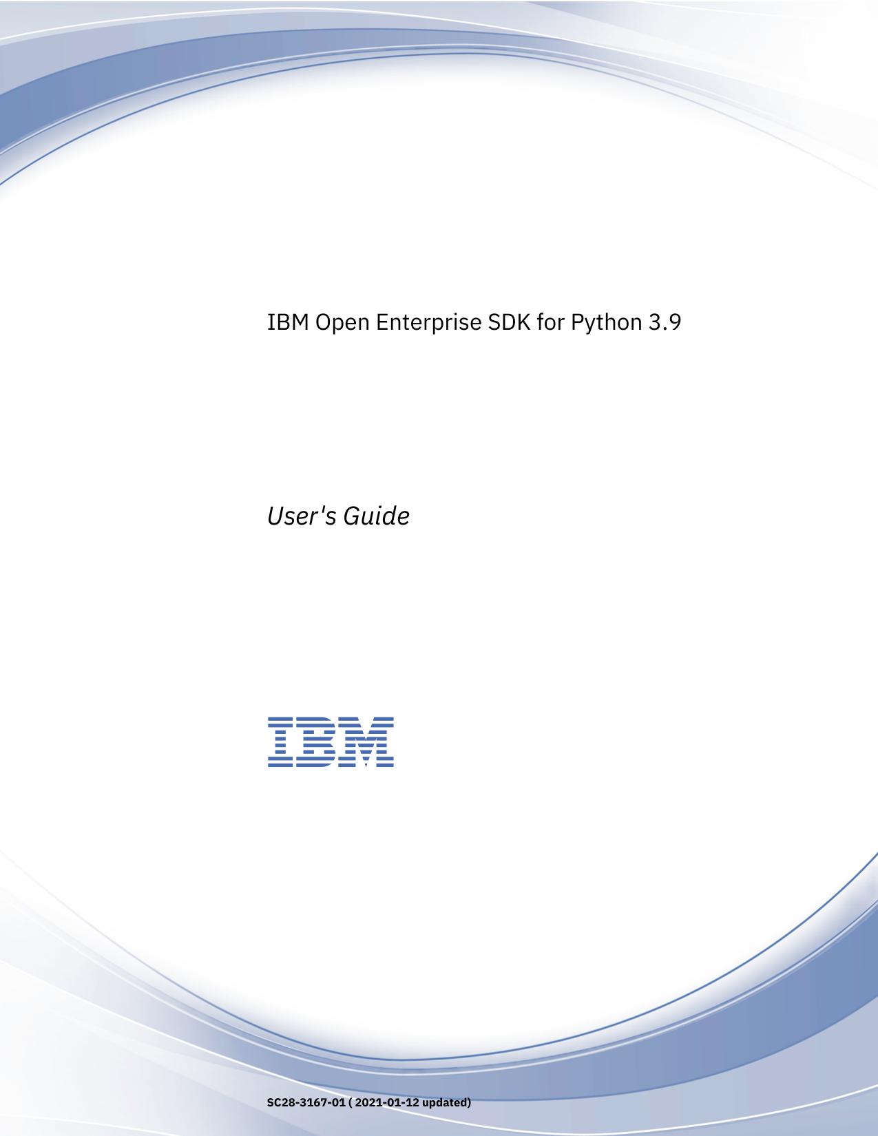 IBM Open Enterprise SDK for Python 3.9: User's Guide