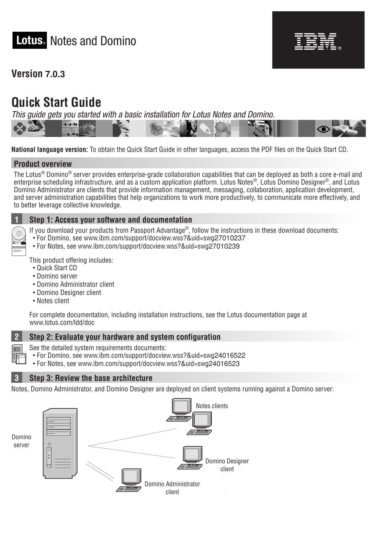 Notes/Domino 7.0.3 Quick Start Guide