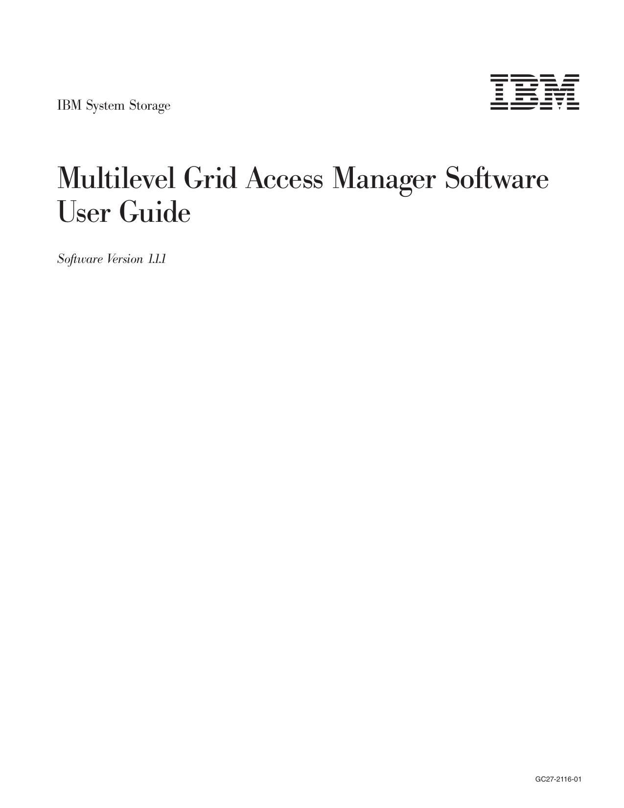 IBM System Storage Multilevel Grid Access Manager User Guide