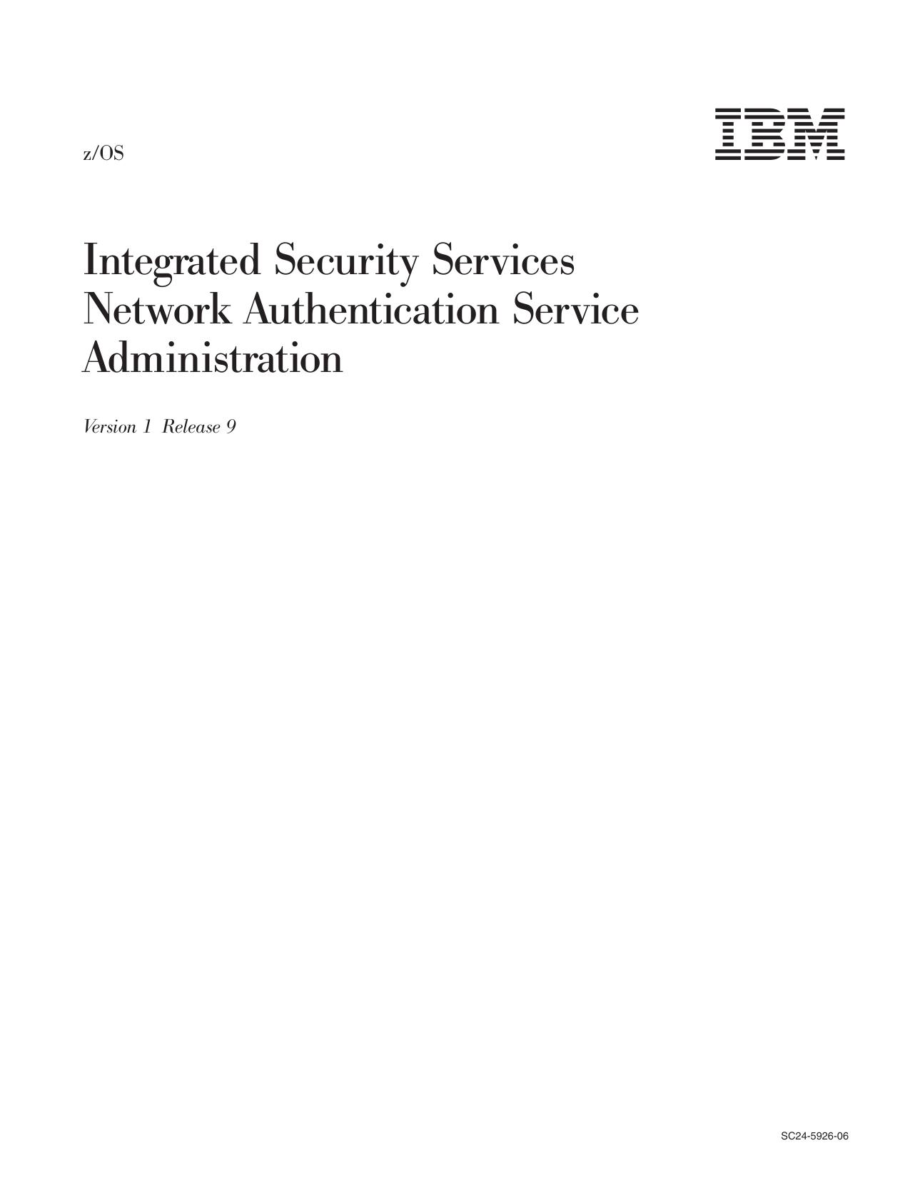 V1R9.0 Network Authentication Service Administration