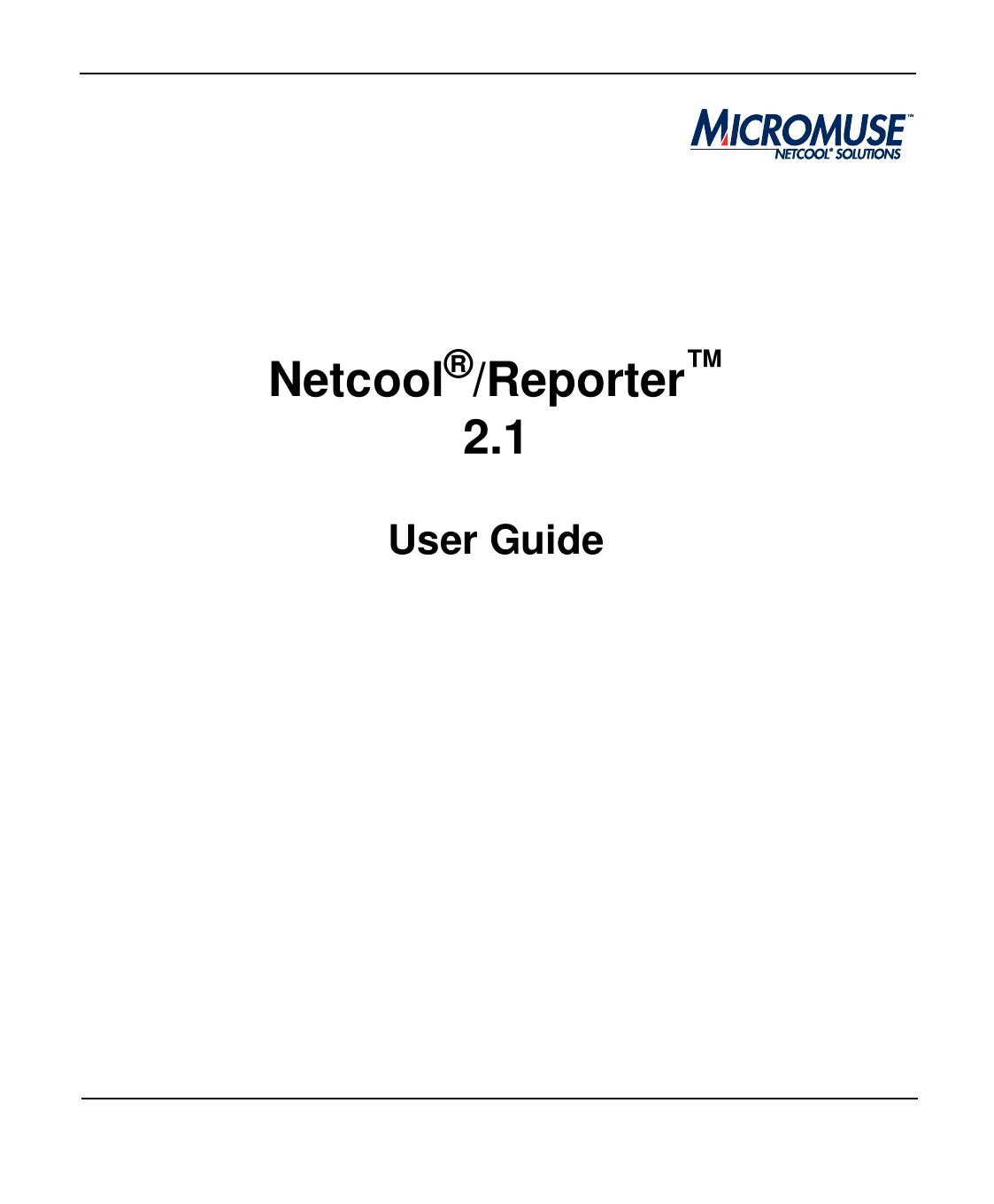 Netcool/Reporter User Guide 2.1