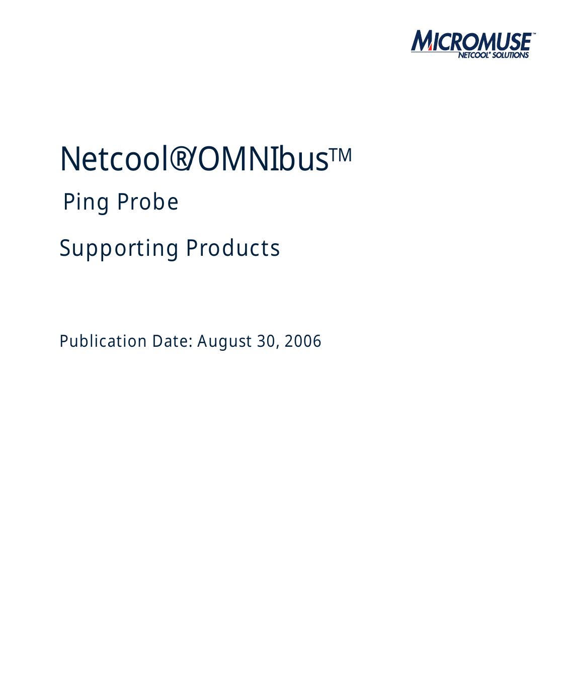 Netcool/OMNIbus Ping Probe