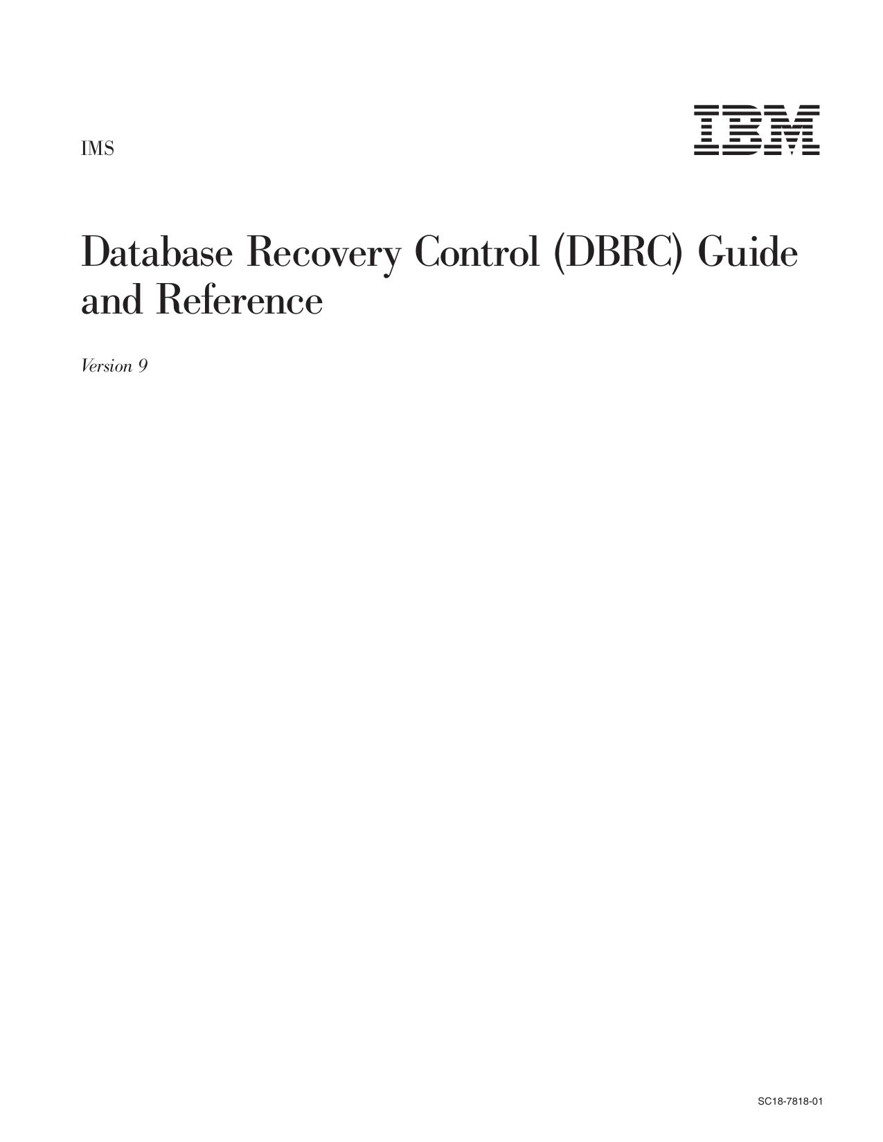 DBRC Guide and Reference