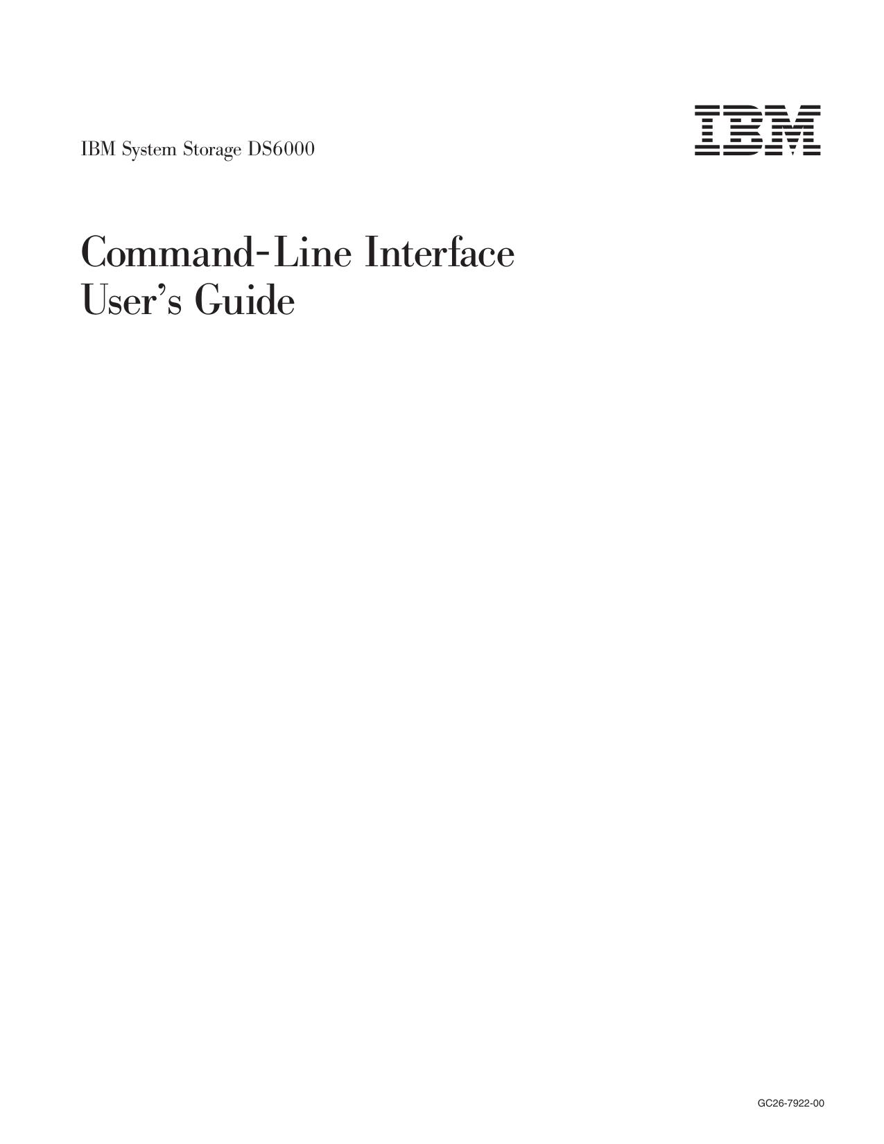 DS6000 CLI User's Guide