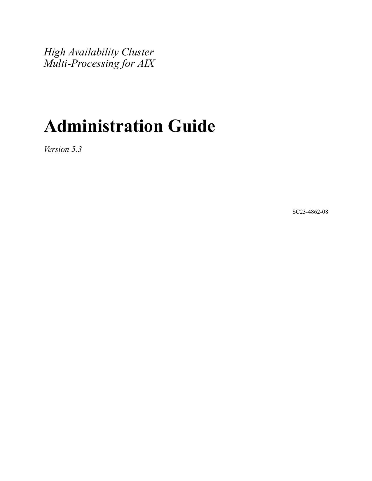 HACMP for AIX: Administration Guide