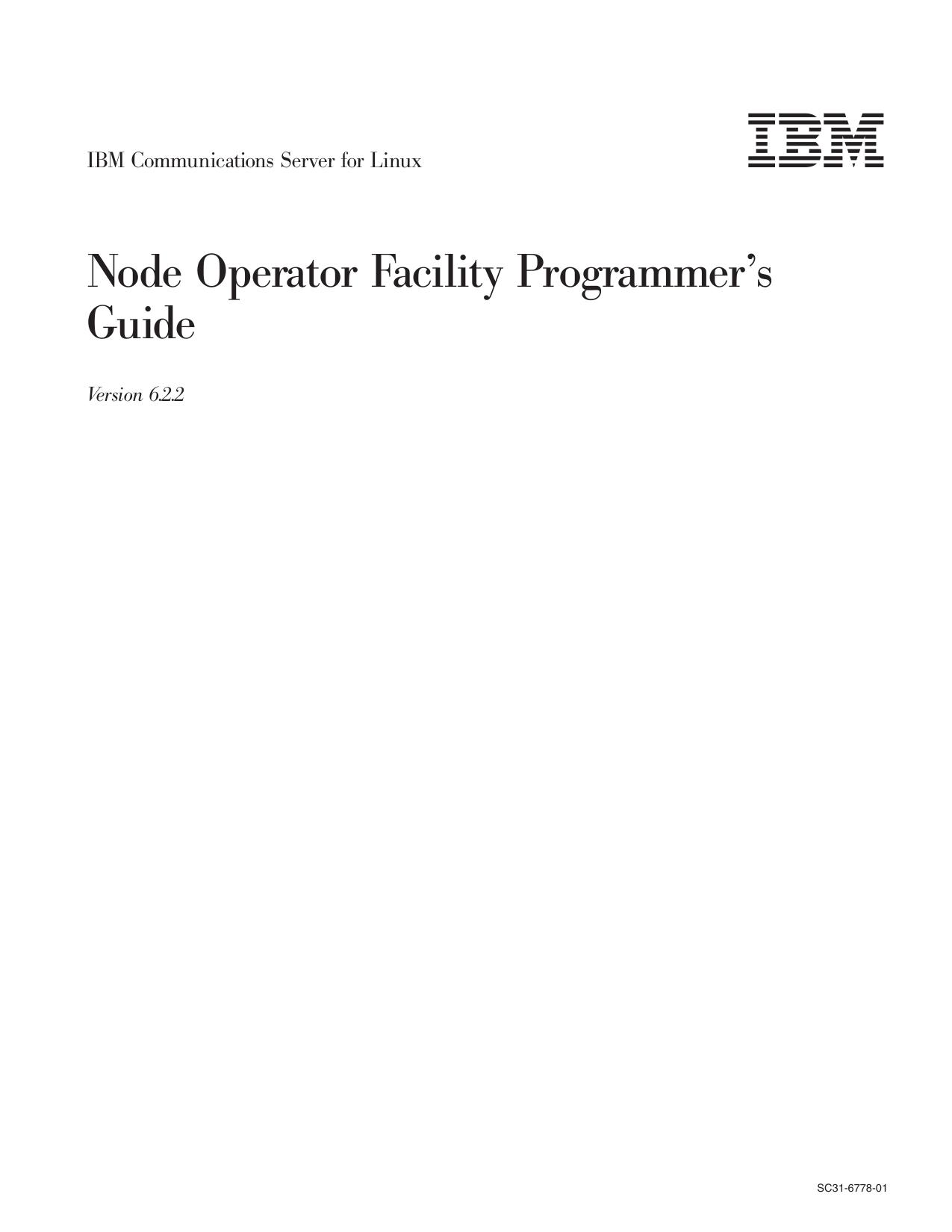 IBM Communications Server for Linux NOF Programmer's Guide