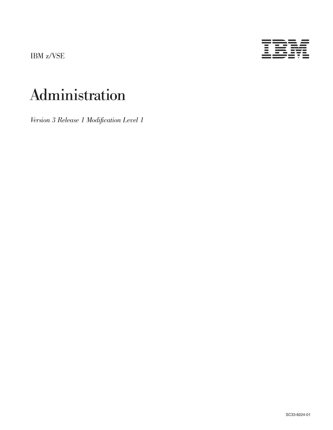 z/VSE V3R1.1 Administration