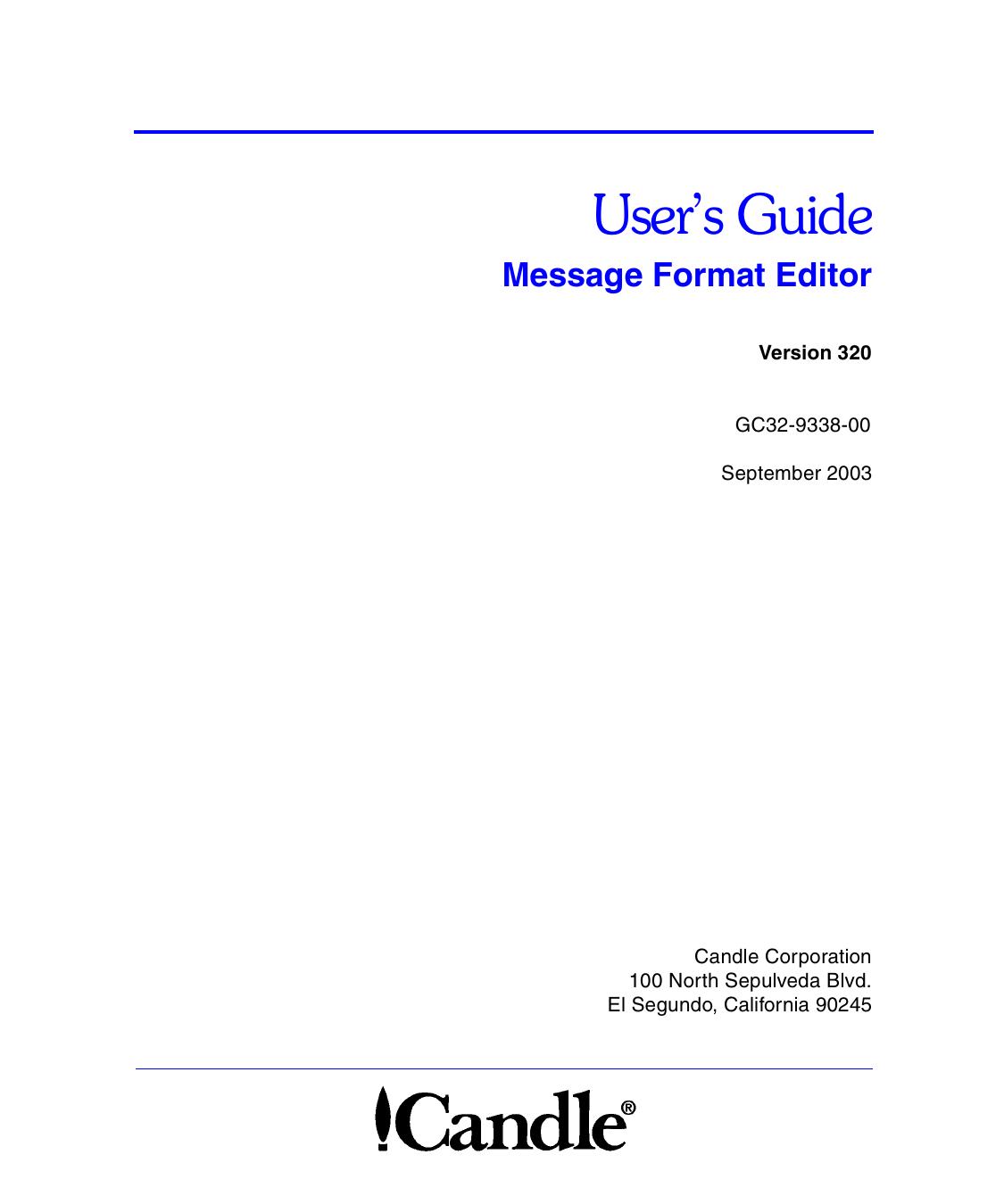 Message Format Editor User’s Guide, Version 320