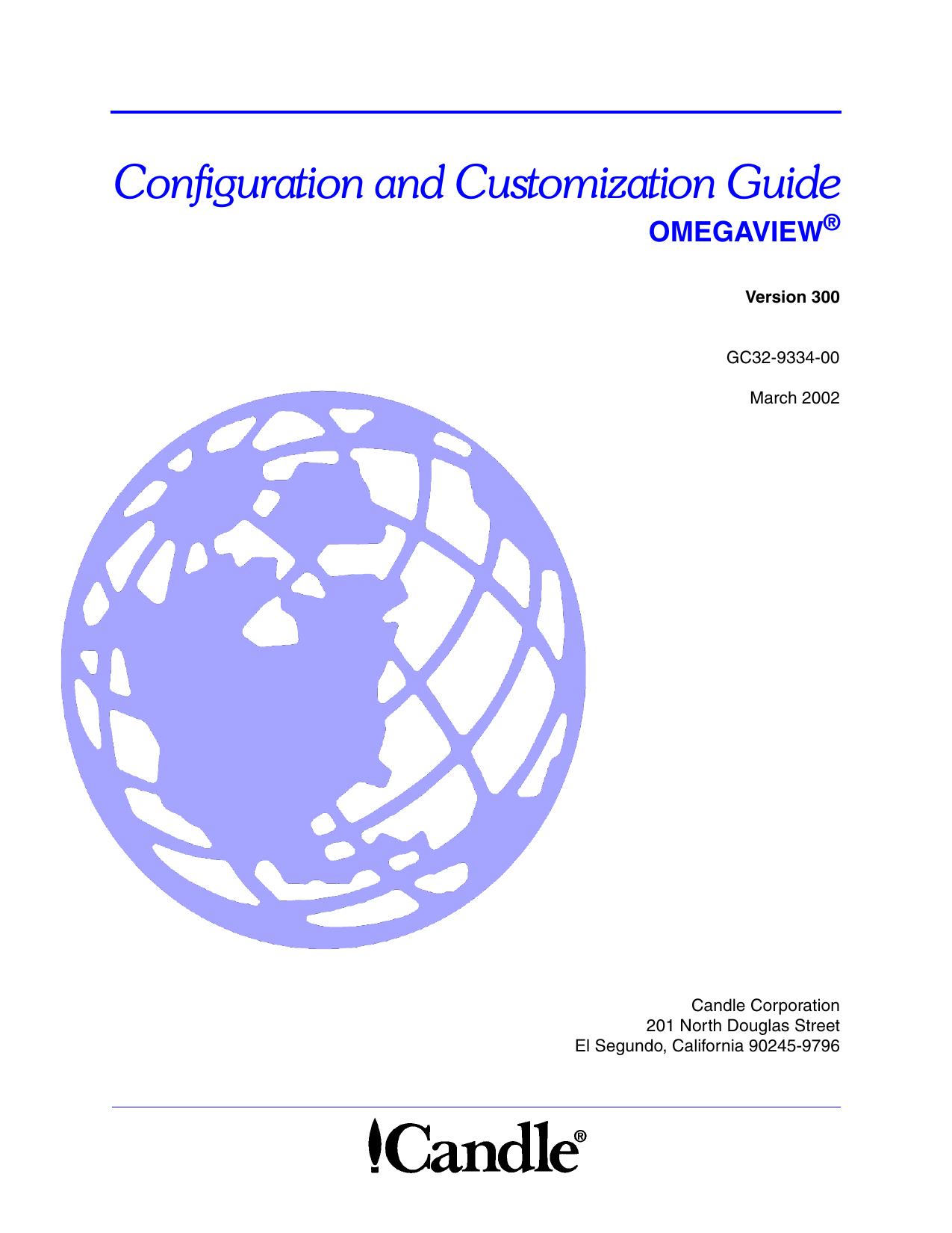 OMEGAVIEW Configuration and Customization Guide, V300