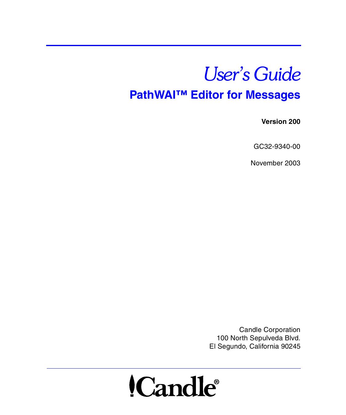 PathWAI Editor for Messages User’s Guide