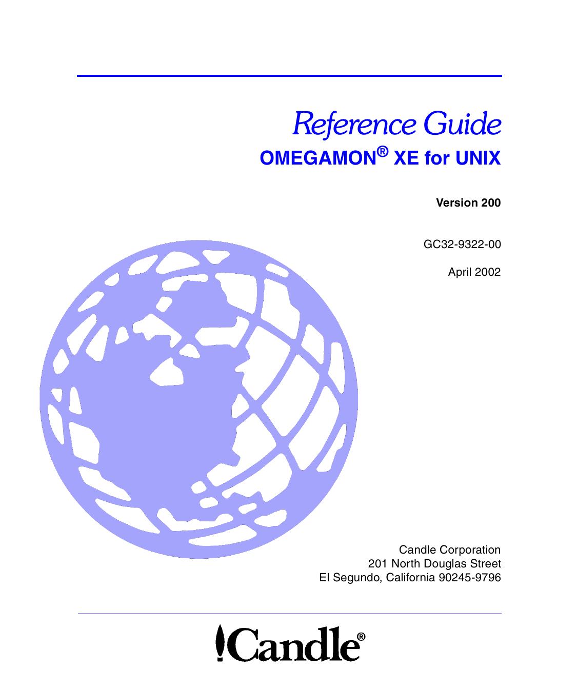 OMEGAMON XE for UNIX Reference Guide, V200
