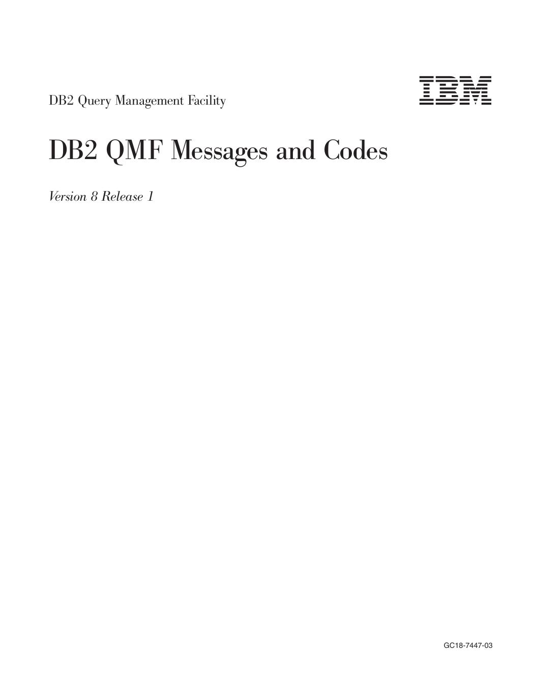 QMF: QMF V8 - Messages and Codes