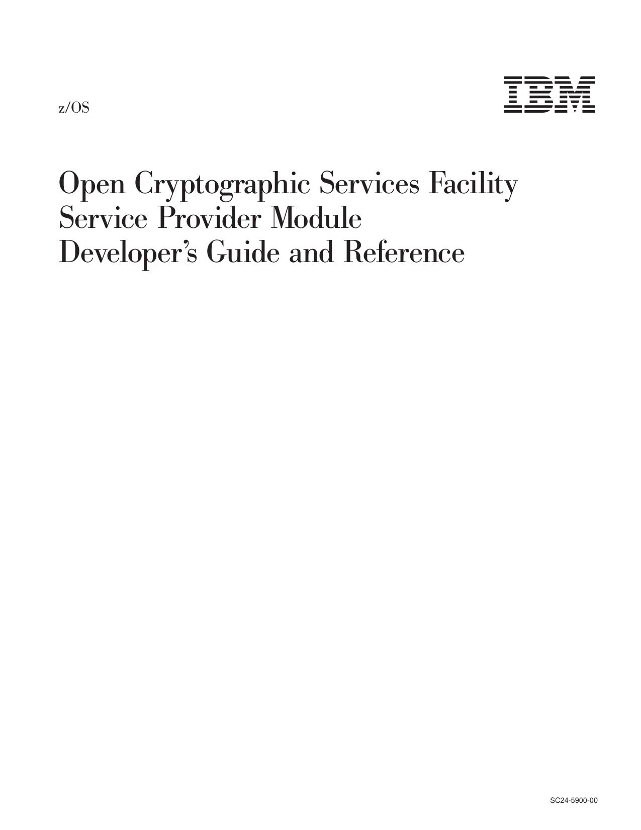 OCSF Service Provider Module Developer's Guide