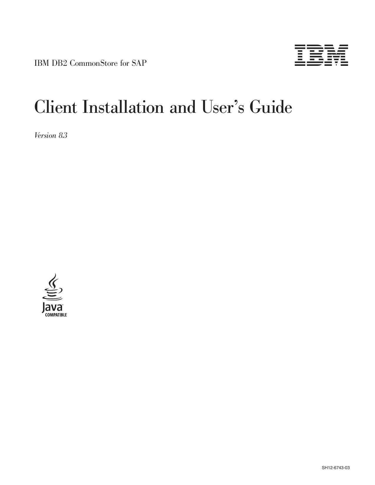 CommonStore for SAP: Client Installation and User's Guide